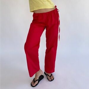 Brooke Callahan Red Tie Pants